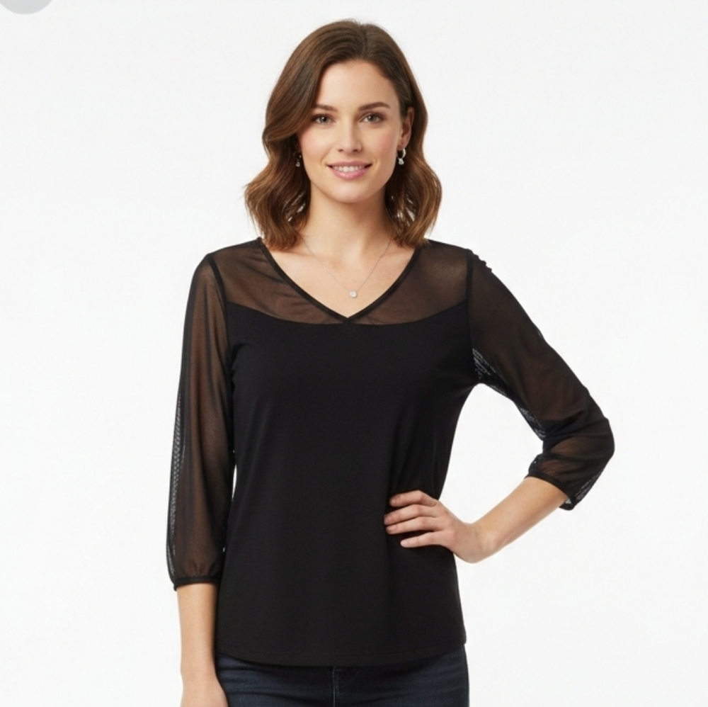 Venezia Jeans blouse size 18-20 black